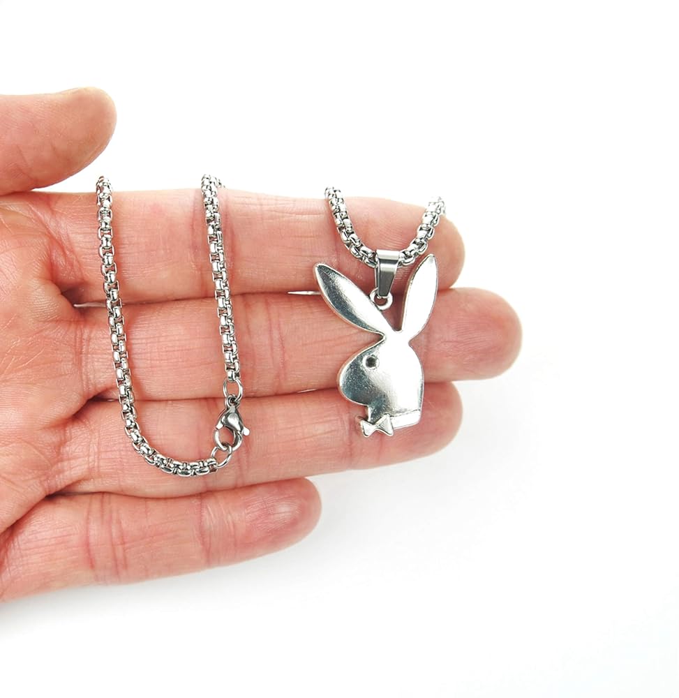 PLAYBOY プレイボーイ 50周年記念 シルバー ラインストーン ネックレス PLAYBOY プレイボーイ 50周年記念 シルバー ラインストーン